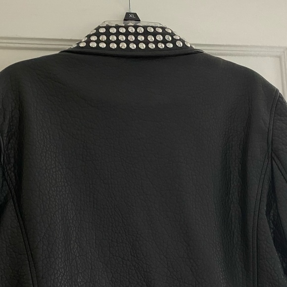 MICHAEL KORS Leather Jacket with Studs XL - Picture 6 of 6